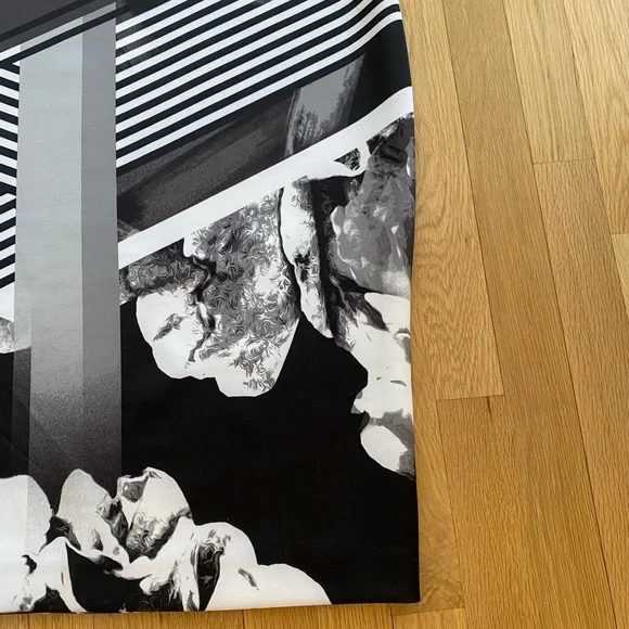 New Apt 9 Womens Sleeveless Black White Photograph Print Dress / Size 4 / NWT - Picture 2 of 7